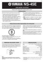 Yamaha NS-45-E-Owners-Manual 